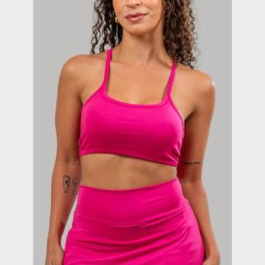 Imagem de Top Academia Nadador Alça Fina Fitness sem Bojo Liso Sutiã para Valori