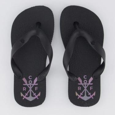 Imagem de Chinelo Flamengo Manto 3 2024 Infantil Preto - Neorubber, 31-32