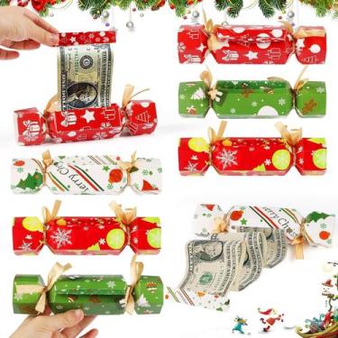 Imagem de Bolsa de Natal Money Pull Pouch Piuaeue 5x5x25 cm, conjunto de 8 peças