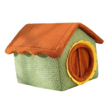 Imagem de IEUDNS Casa para gatos, abrigo para animais de estimação, quente, macio, cama para cães, para dormitórios, corredores, varandas, M
