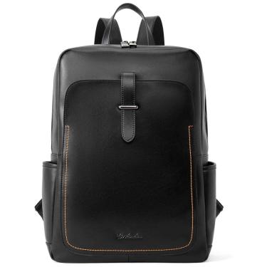 Imagem de Mochila de Couro para Laptop Casual, BOSTANTEN BL6192301K, Preto