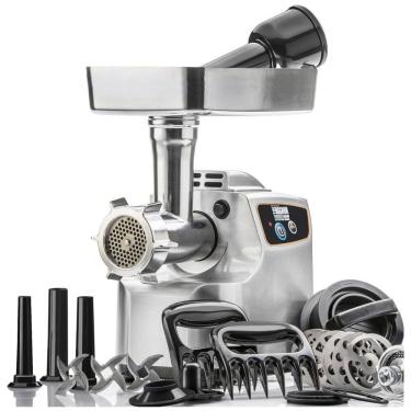 Imagem de Moedor de Carne Elétrico Profissional, 6 Lâminas para Moagem, Aço Inoxidável, W, 110v, STX INTERNATIONAL STX 1800 MG, Prateado