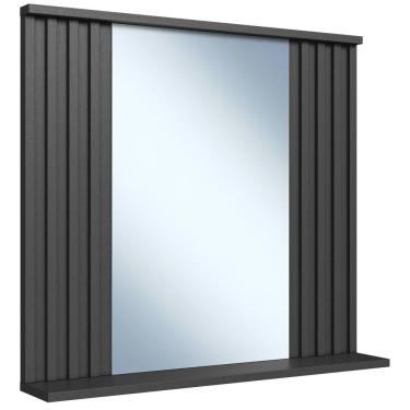 Imagem de Espelheira Ripada Com Prateleira 70 cm ES1000 Grafite FAEM