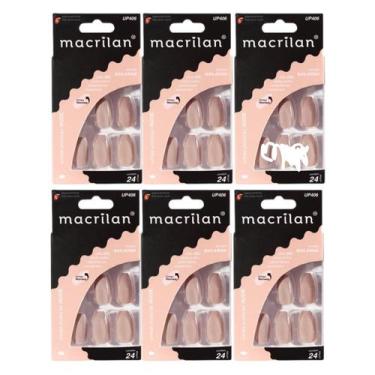 Imagem de Kit 6 Unhas Postiças Bailarina Nude UP406 - Macrilan