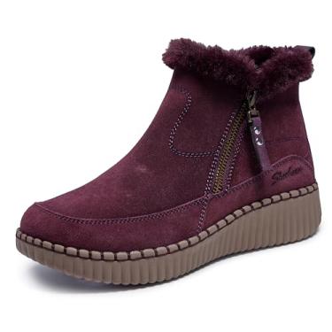 Imagem de Skechers Wilshire BLVD-Fresh Bota feminina de cano curto com zíper, Vinho, 34