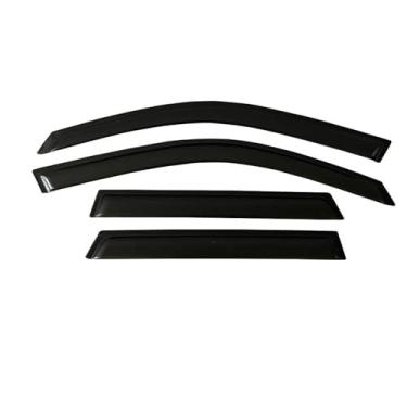 Imagem de GRJQRKHZ Defletor de janela lateral de carro para M&itsubishi Lancer Sportback 2007-2017 Weathershied viseira de porta vento sol proteção chuva janela lateral defletores de vento