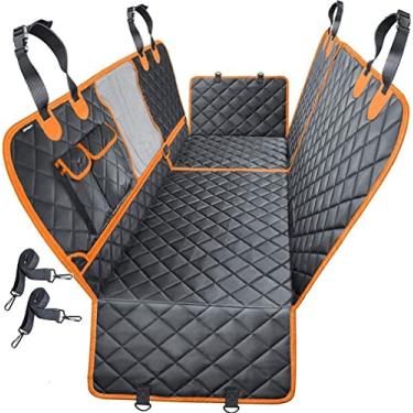 Imagem de LUYILA Capa de assento de carro 4 em 1 para banco traseiro, rede de carro 100% impermeável para cães, capa de assento de carro antiderrapante à prova de arranhões para carros, caminhões, SUVs (cor