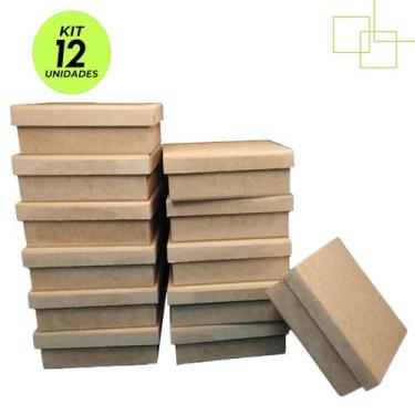 Imagem de Kit 12 Caixas em MDF para Artesanato Festa 10x10x5 - Expresso da Madei