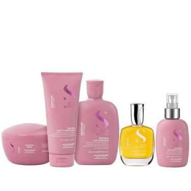 Imagem de Kit Alfaparf Semi di Lino Moisture - Shampoo 250ml + Leave in 200ml + 