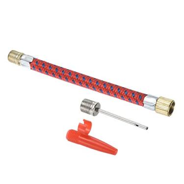 Imagem de Agulha de bomba esférica, pacote com 5 kit adaptador de bomba infladora de bolas, bocal de agulha de inflação, pino de enchimento de ar para bolas esportivas