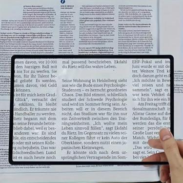 Imagem de Lupa de página 3 vezes leve, portátil para leitura de impressões pequenas, lupas ideais para leitura de impressões pequenas e idosos com baixa visão