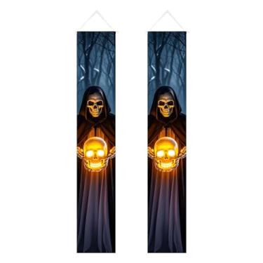 Imagem de Decoração de Halloween, banner de varanda de doces ou travessuras, interior e exterior, artigos de festa, guirlanda de pendurar, estilo 2