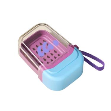 Imagem de Estojo de sabão portátil de dopamina para viagens - Mini saboneteira com camada de drenagem, recipiente de higiene à prova de vazamento comporta sabonete em barra de tamanho completo
