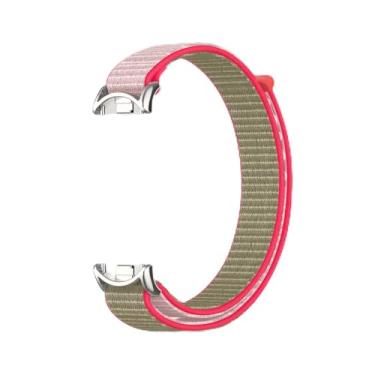 Imagem de Pulseira esportiva de nylon para mulheres e homens, pulseira de substituição para Xiaomi Mi Band 10/9/8 (rosa neon, para Xiaomi Mi Band 8/9/10)