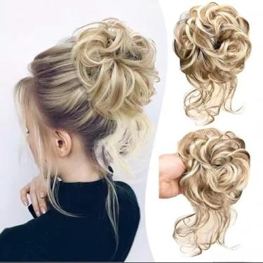 Imagem de Grampo para Coque Bagunçado - Acessório Prático, Aplicação Rápida, Visual Natural(Loiro Mesclado 18H613#)