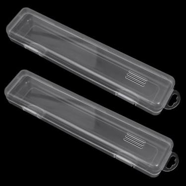 Imagem de Caixas de armazenamento de pincéis de maquiagem, caixa de plástico, transparente, portátil, lápis de sobrancelha, talheres, pauzinhos, G