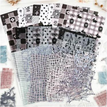 Imagem de Diuhofart 47 folhas de papéis texturizados para artesanato, kit de adesivos de papel decorativo de malha oca com tema cinza, materiais de colagem para material de diário de lixo, livro de sucata