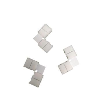 Imagem de Kit 3 Conectores Taschibra A47 90° L 2 Fios P/ Emenda De Fita Led Slim