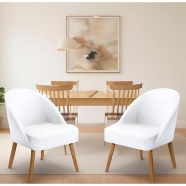 Imagem de kIT 2 Cadeira Lua Decorativa Poltrona Lua Sala de Estar Salão Quarto Estética Decoração Recepção(KIT 2 LUA BRANCO)