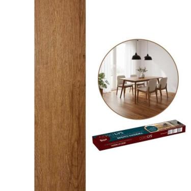 Imagem de Piso Vinílico Autocolante 4 Cores Efeito Madeira 91 x 15 cm (5M²) com 