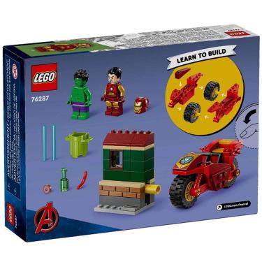 Imagem de Lego Marvel Homem de Ferro com Motocicleta e o HULK 76287