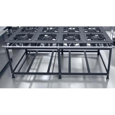 Imagem de Fogão Industrial 8 Bocas Duplas 30x30 P7 Leona - Mr Fogões