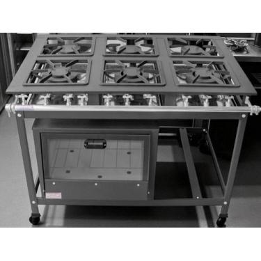 Imagem de Fogão Industrial 6 Bocas 30x30 P5 com Forno Leona - Mr Fogões