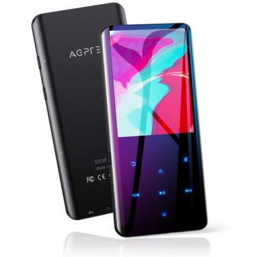 Imagem de Leitor MP3 AGPTEK A19X 2.4" Bluetooth 5.3 32GB com alto-falante preto
