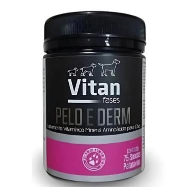 Imagem de Petisco Vitan Pelo e Derm para Cães  Reduz Queda de Pelos, Coceira e A