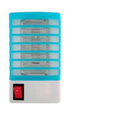 Imagem de Luminária Elétrica Mata Mosquitos e Insetos, Armadilha com Lâmpada UV para Controle de Pragas, Uso Interno e Externo