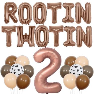 Imagem de Wonmelody Cowboy 2nd Birthday Decorations Rootin Two-Tin Cowboy Birthday Balloon Banner My 2nd Rodeo Bday Decor 2 Foil Balloon Western Cowboys Theme Wild West Party Supplies for 2 Year Old Boy