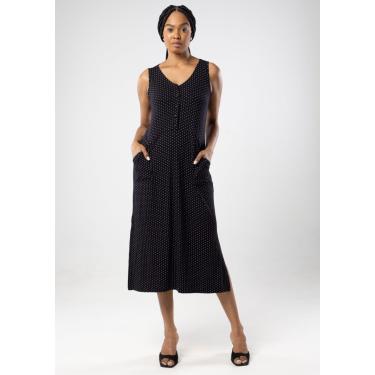 Imagem de Vestido Regata Pau a Pique Midi Poá Preto