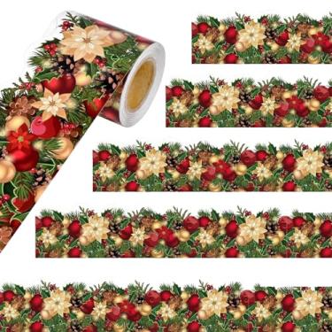 Imagem de Bordas de quadro de avisos de pinha de Natal de 18,3 m, decoração de sala de aula, quadro de balas, parede, escritório, acabamento recortado, para decoração de festa escolar em casa