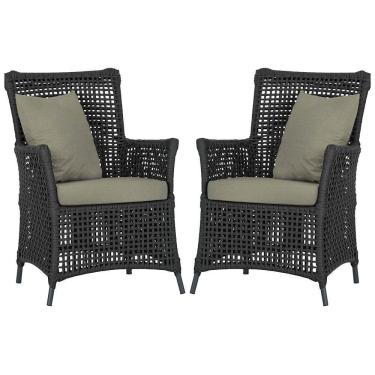 Imagem de Poltronas Igapó Alumínio Pintura Preta Corda Náutica E8 Preto