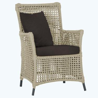 Imagem de Poltrona Igapó Alumínio Micro Pintura Preta Corda Náutica E9 Rami