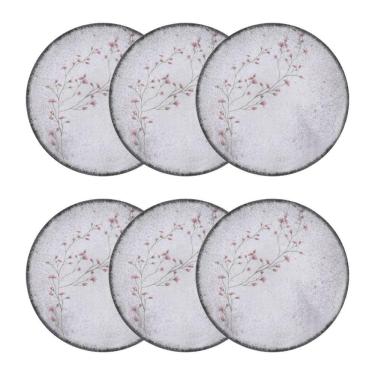 Imagem de Conjunto 6 Pratos Rasos 25cm Porcelana Floralis Tramontina