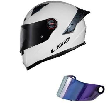 Imagem de Capacete LS2 FF358 Pro Monocolor Branco Mais Viseira Camaleão, 54