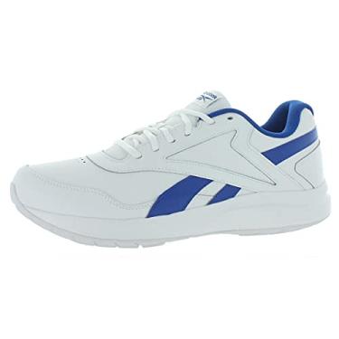 Imagem de Reebok Tênis masculino Walk Ultra 7 DMX Max, médio GG, Branco/azul humilde/azul-royal universitário, 46