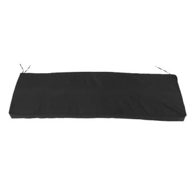 Imagem de Almofada de banco ao ar livre MUNEFE, almofadas macias de substituição para assento de espreguiçadeira, almofada de balanço com alça capa removível para móveis sofá de jardim (Black)