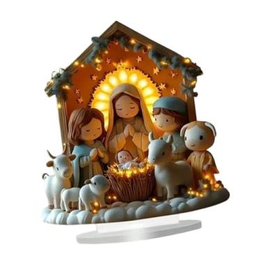 Imagem de WeiLaiKeQi Placa de mesa decorativa em acrílico com arte 2D, criativa e com suporte, ideal para lareira, escritório ou festas, Desenho Animado Da