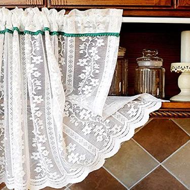Imagem de Cortinas estilo country europeu cortina curta mulher scheibengardine cortina de cozinha cortina scheibengardine bistrô cortinas opacas para café, L 150 × A 130 cm/L 59 × A 51 pol