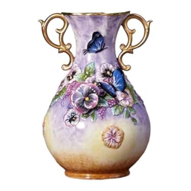 Imagem de Fxzqgnh Vaso em Formato de Jarro de Fazenda, Decorativo, Elegante para Sala de Estar, Estilo Fazenda, Centro de Mesa para Escritório, Vaso de Flores, Rústico, Style D, Tamanho real