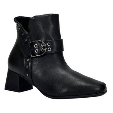 Imagem de Bota Piccadilly Maxi Estela Wide Fit Salto Medio 748037 Preto-Feminino