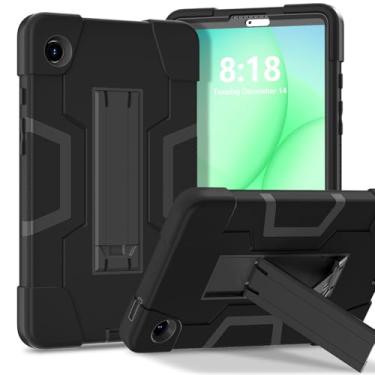 Imagem de Lunivop Capa para tablet compatível com Samsung Galaxy Tab A11 Capa /A9 de 8,7 polegadas com suporte integrado, capa protetora de tablet resistente para Samsung Tab A11/A9 preta