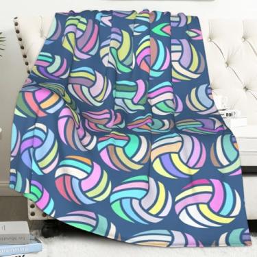 Imagem de AUIVTY Cobertor infantil presente de bola para meninos meninas presentes de treinador de equipe cobertor de lã presentes para aniversário de Natal (127 x 152 cm, vôlei)