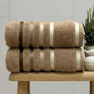 Imagem de Toalha Banhão Lumina 86cm X 150cm Frapê/marrom