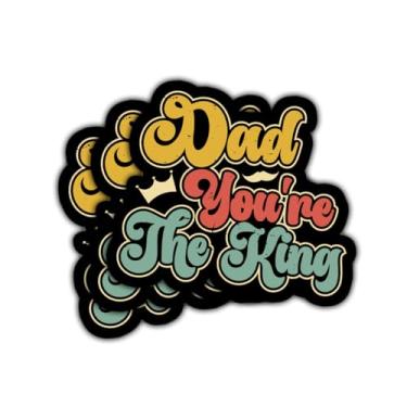 Imagem de Adesivo de vinil com frase "Dad You're The King", 3 peças para pai, marido, avô, homens, presente de dia dos pais, laptop, carro, caderno, garrafa hidráulica, garrafa de água, scrapbook, fichário de