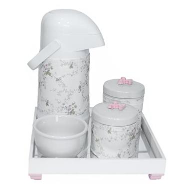 Imagem de Kit Higiene Completo Porcelanas Térmica Flor Liz Rosa Bebê