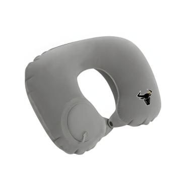Imagem de Travesseiro Almofada De Pescoço Inflável E Portátil - Cinza