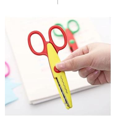 Imagem de Kit 6 Tesouras De Artesanato, Tesoura Para Professores, Estudantes, Álbuns, Fotos DIY, Decorativas, Scrapbook